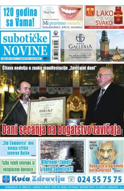 Nove Subotičke novine - broj 37, 11. sep 2015.