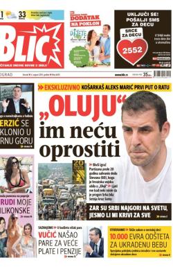 Blic - broj 6635, 4. avg 2015.