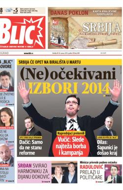 Blic - broj 6091, 26. jan 2014.