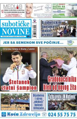 Nove Subotičke novine - broj 33, 19. avg 2016.