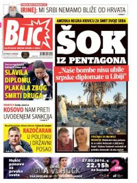 Blic - broj 6836, 25. feb 2016.