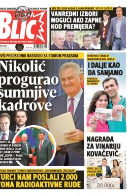 Blic - broj 7296, 8. jun 2017.