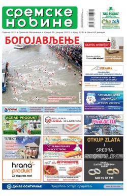 Sremske Novine - broj 3230, 25. jan 2023.