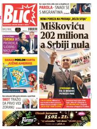 Blic - broj 6822, 10. feb 2016.