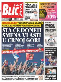 Blic - broj 8447, 2. sep 2020.