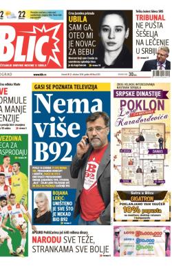 Blic - broj 6355, 21. okt 2014.