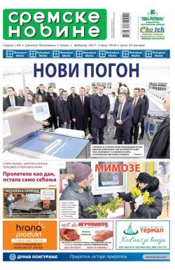 Sremske Novine - broj 2918, 1. feb 2017.