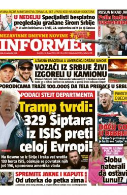 Informer - broj 1952, 21. sep 2018.