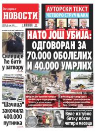 Večernje novosti - broj 5326, 22. mar 2025.