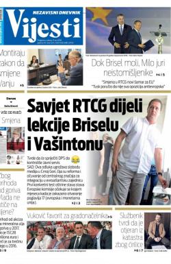 Vijesti - broj 7244, 9. jun 2018.