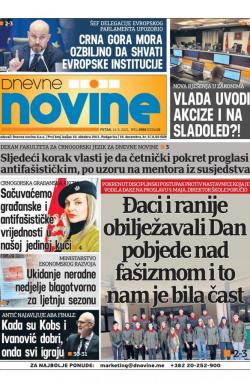 Dnevne novine - broj 2988, 14. maj 2021.