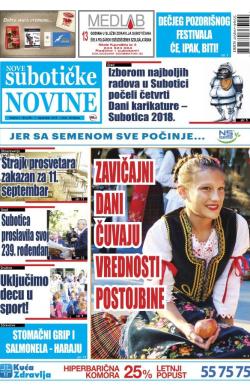 Nove Subotičke novine - broj 80, 7. sep 2018.