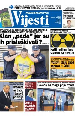 Vijesti - broj 6638, 16. sep 2016.