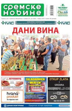 Sremske Novine - broj 3147, 23. jun 2021.