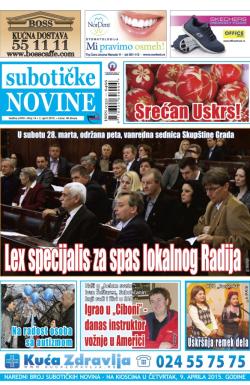 Nove Subotičke novine - broj 14, 3. apr 2015.