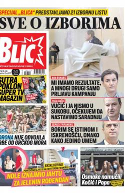 Blic - broj 8371, 18. jun 2020.