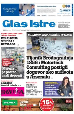 Glas Istre - broj 282, 13. okt 2022.