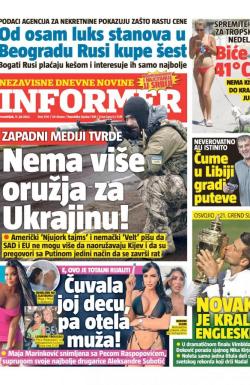 Informer - broj 3110, 11. jul 2022.