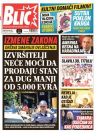 Blic - broj 7991, 20. maj 2019.