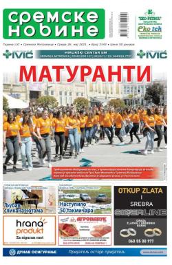 Sremske Novine - broj 3142, 26. maj 2021.