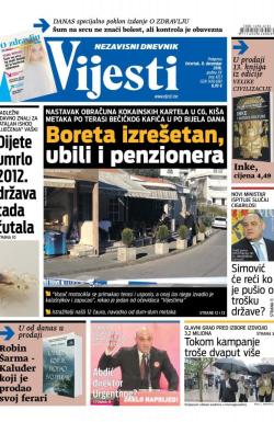 Vijesti - broj 6723, 8. dec 2016.