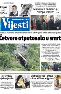 Vijesti - broj 7954, 31. maj 2020.