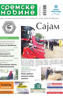 Sremske Novine - broj 2690, 19. sep 2012.