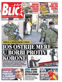 Blic - broj 8288, 17. mar 2020.