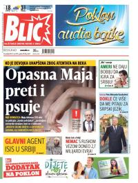 Blic - broj 6627, 27. jul 2015.