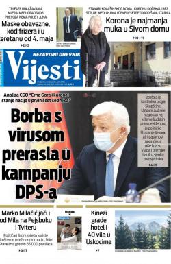 Vijesti - broj 7921, 26. apr 2020.