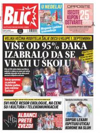 Blic - broj 8435, 21. avg 2020.