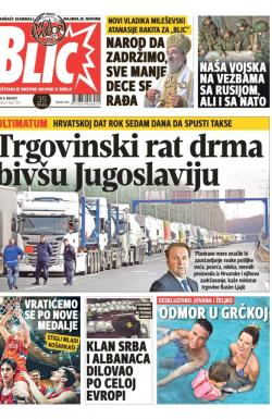 Blic - broj 7357, 8. avg 2017.