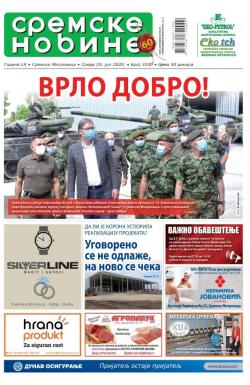 Sremske Novine - broj 3100, 29. jul 2020.