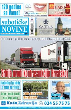 Nove Subotičke novine - broj 39, 25. sep 2015.