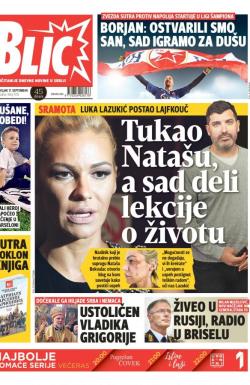 Blic - broj 7755, 17. sep 2018.