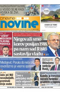 Dnevne novine - broj 2784, 14. sep 2020.