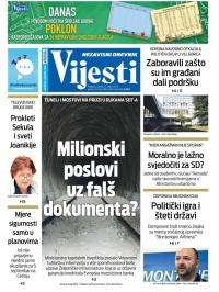 Vijesti - broj 8398, 27. avg 2021.