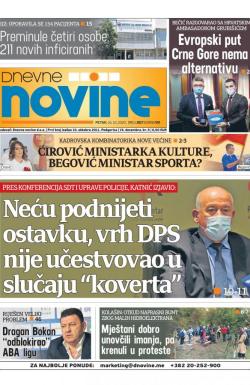 Dnevne novine - broj 2812, 16. okt 2020.