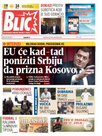 Blic - broj 6262, 20. jul 2014.