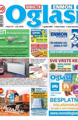 Novosti oglasi - broj 1399, 20. jan 2016.