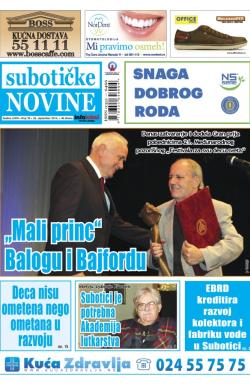 Nove Subotičke novine - broj 39, 26. sep 2014.