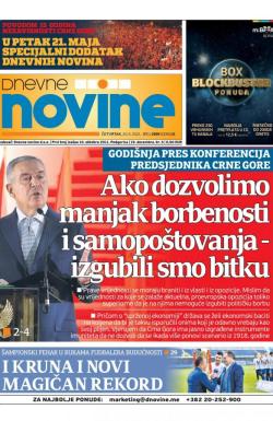 Dnevne novine - broj 2993, 20. maj 2021.