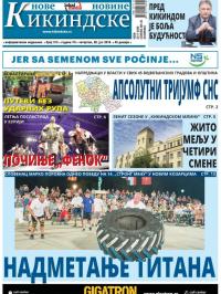 Nove kikindske novine - broj 313, 28. jul 2016.