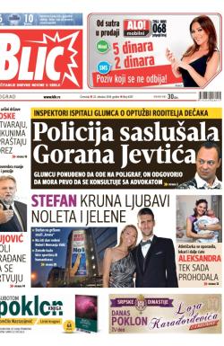 Blic - broj 6357, 23. okt 2014.