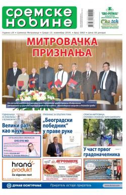 Sremske Novine - broj 3063, 13. nov 2019.