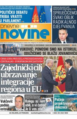 Dnevne novine - broj 2560, 20. dec 2019.