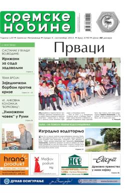 Sremske Novine - broj 2740, 4. sep 2013.