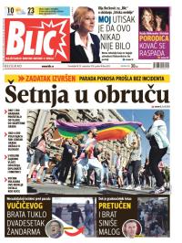 Blic - broj 6333, 29. sep 2014.