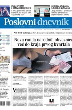 Poslovni Dnevnik - broj 5001, 8. jan 2024.