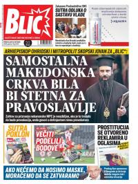 Blic - broj 8494, 19. okt 2020.